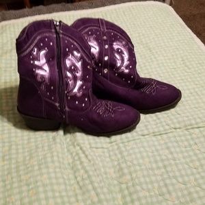 Justice Purple boots sz 7